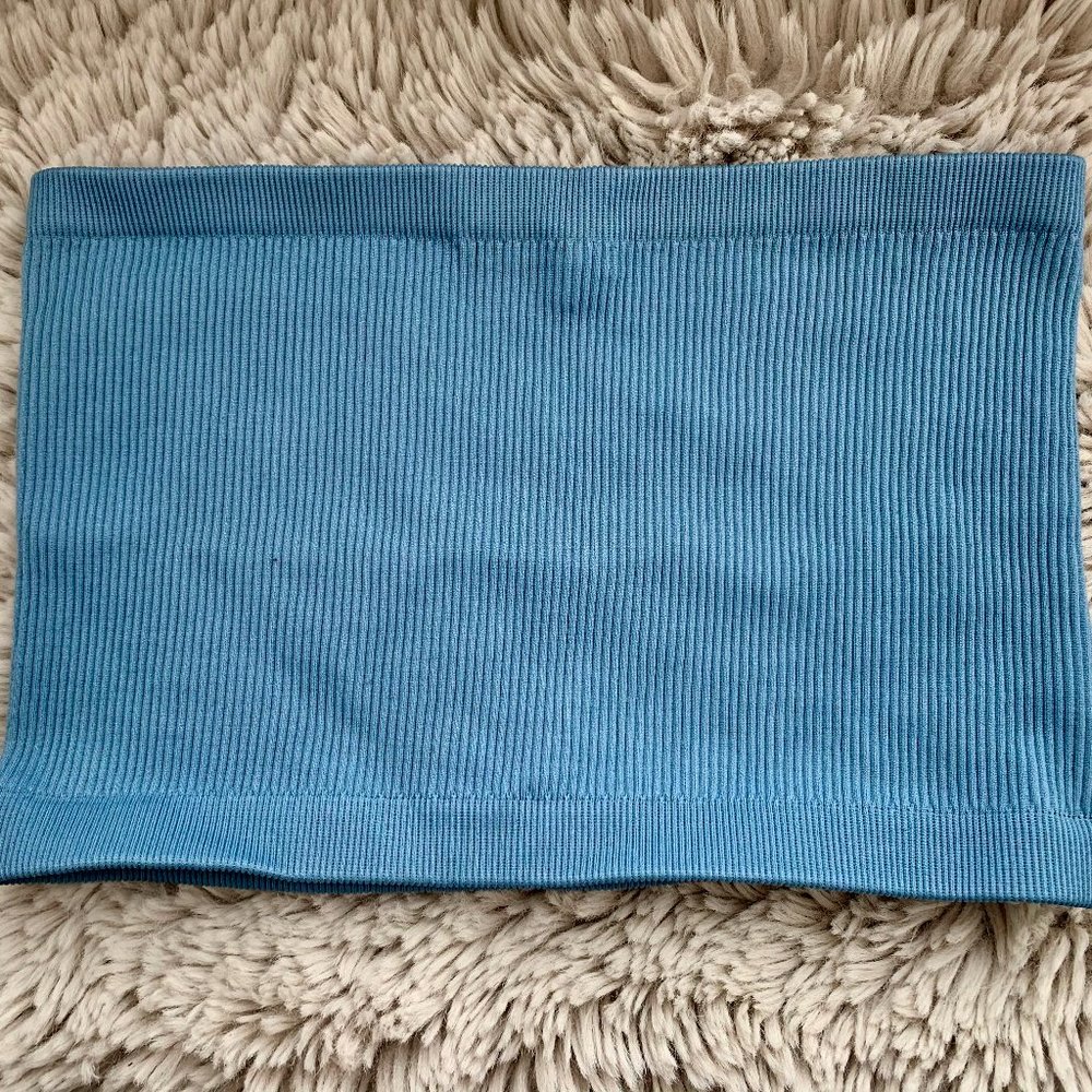 Cotton On Bandeau Crop Top, Light Blue